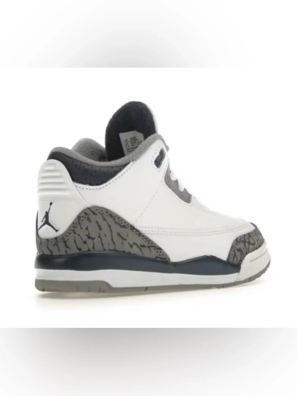 Jordan Kids' White and blue Air Jordan 3 retro Retro Basketball Sneakers